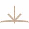 Ekena Millwork Alberta Smooth Timber Gable Bracket, Douglas Fir, 108"W x 63"H x 5 1/2"D x 5 1/2"F, 14/12 Pitch GBW108X63X0606ALB00SDF - alternate 1